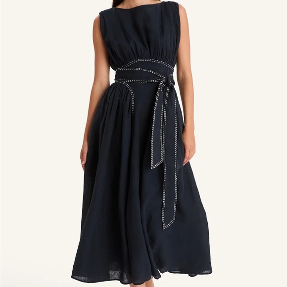 Merlette Verena Dress in Navy - Picture 1 of 10